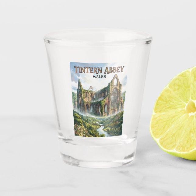 Tintern Abbey Wales Schnapsglas (Vorderseite)
