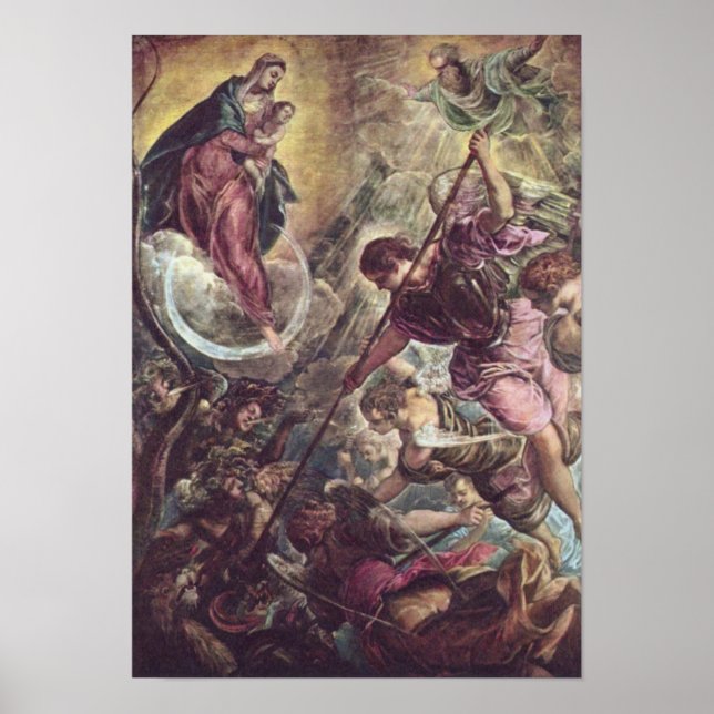 Tintoretto – Archangel Michael Fights Satan Poster (Vorne)