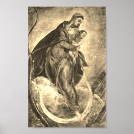 Tintoretto Crescent Moon Madonna Maria Apokalypse Poster