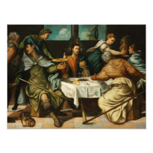 Tintoretto - Das Abendessen in Emmaus Fotodruck