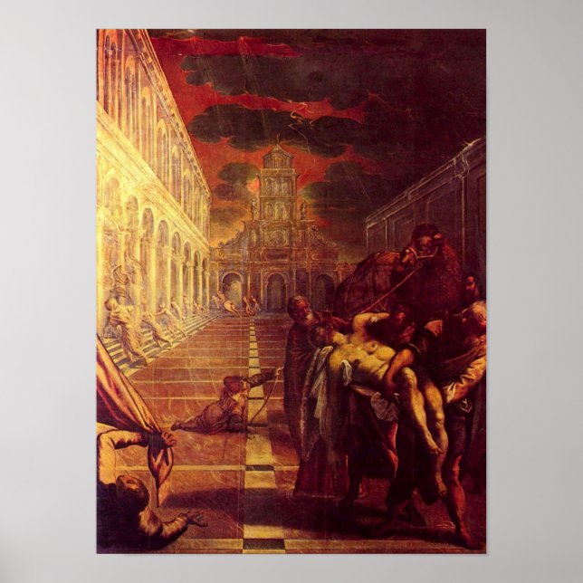 Tintoretto - Rettung des Leichs des hl. Poster (Vorne)
