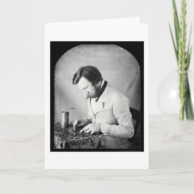 Tinworker Daguerreotype 1853 Karte (Vorderseite)