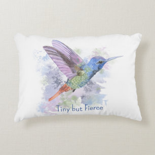 Tiny aber Feirce Zitat Whimsical Rufous Hummingbir Dekokissen