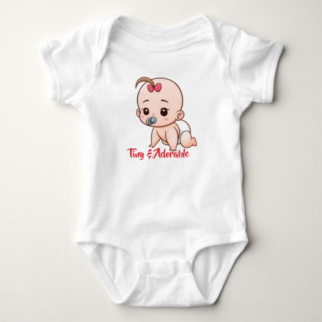 Tiny & Adorable Cartoon Baby Strampler (Vorderseite)