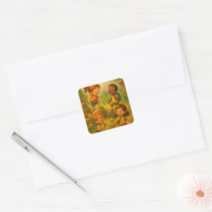 Tiny Adventures - Hip Kids Square Sticker