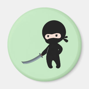 Tiny Angry Ninja auf Green Magnet