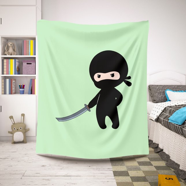 Tiny Angry Ninja auf Green Sherpadecke (Von Creator hochgeladen)