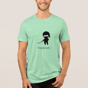 Tiny Angry Ninja im Herzen Tri-Blend Shirt
