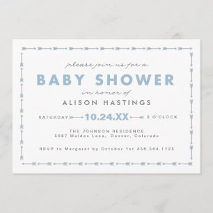 Tiny Archer Arrow Modern Boy Baby Shower lädt ein Einladung