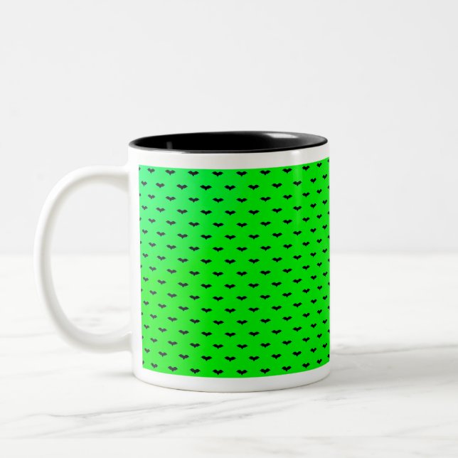 Tiny Bats Green Zweifarbige Tasse (Links)