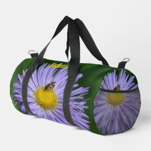 Tiny Bee on Lila Aster Blume Personalisiert Duffle Bag
