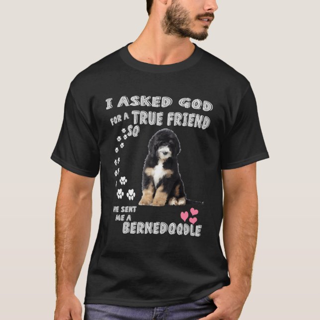 Tiny Bernedoodle Geschenke Bernese Mountain Poo Mi T-Shirt (Vorderseite)