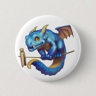 Tiny Blue Dragon Button