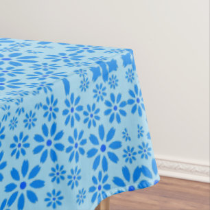 Tiny Blume Pattern.Blue 02.b LBlue BG Tischdecke