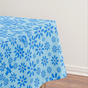 Tiny Blume Pattern.Blue 02.b LBlue BG Tischdecke