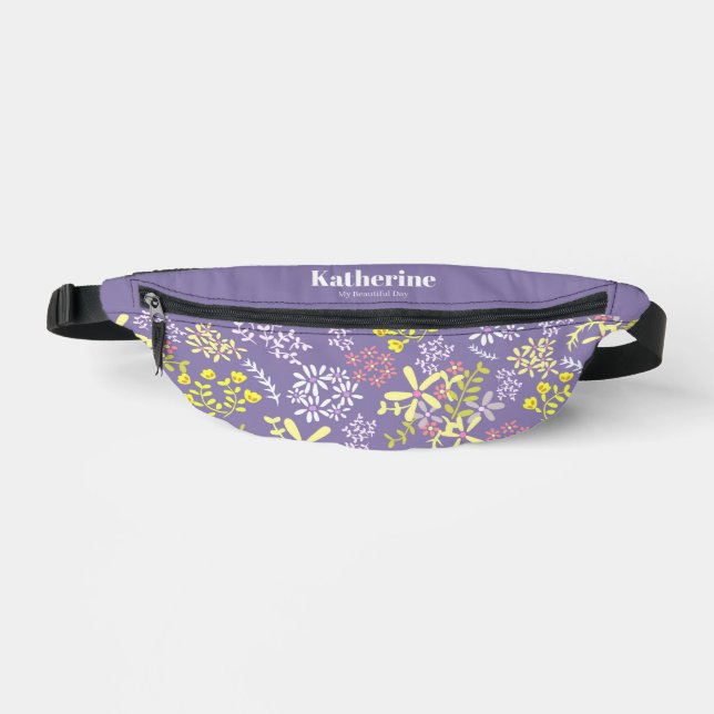 Tiny Bouquet Blume Lavender Bauchtasche (Vorderseite)
