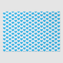 Tiny Bright Blue Hearts Musterteppichpapier