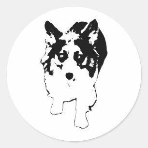 Tiny Burst von Corgi Speed Runder Aufkleber