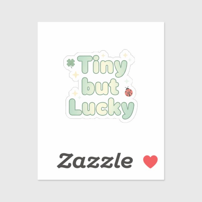 Tiny But Lucky Cute Baby Font St Patrick's Day Aufkleber (Blatt)