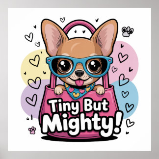 Tiny but Mighty Chihuahua Posters & Prints Poster
