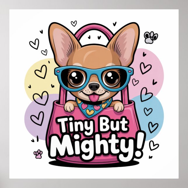 Tiny but Mighty Chihuahua   Posters & Prints Poster (Vorne)