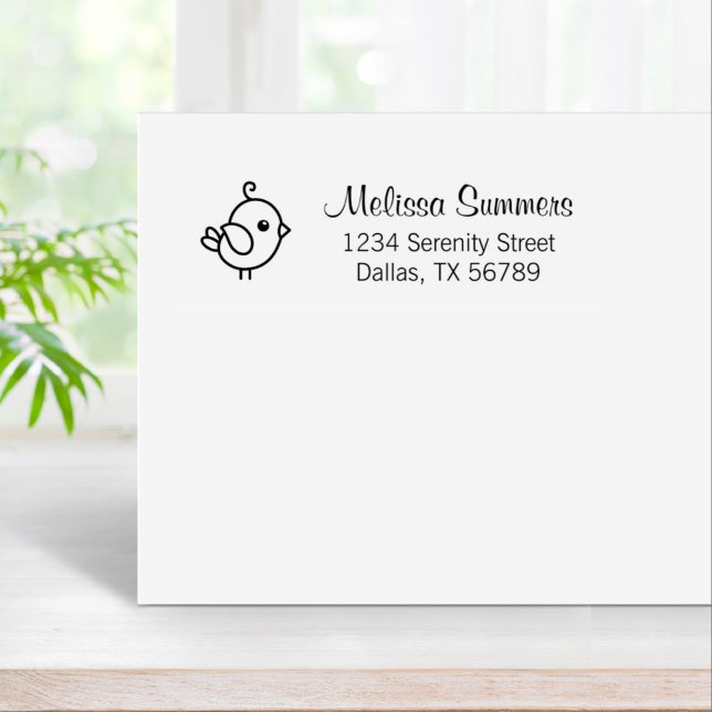 Tiny Cartoon Bird-Adresse Gummistempel (Von Creator hochgeladen)
