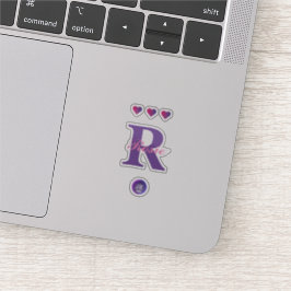 Tiny Clear Vinyl Stickers Monogram Name JK 2022 Aufkleber