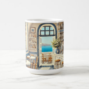 Tiny Coffeeshop in Santorini Kaffeetasse