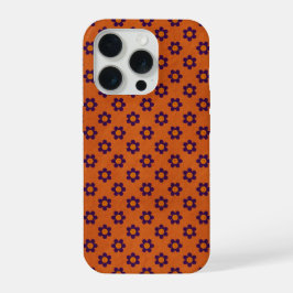 Tiny Daisies happy faces, burnt orange Phone Case iPhone 15 Pro Hülle
