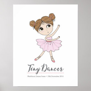 Tiny Dancer Ballerina personalisiert Poster