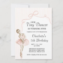 Tiny Dancer Ballerina Pink Girls Birthday