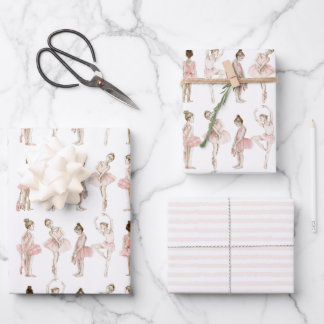 Tiny Dancer Ballerina Pink Girls Birthday Geschenkpapier Set