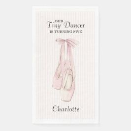 Tiny Dancer Ballerina Pink Girls Birthday Serviette