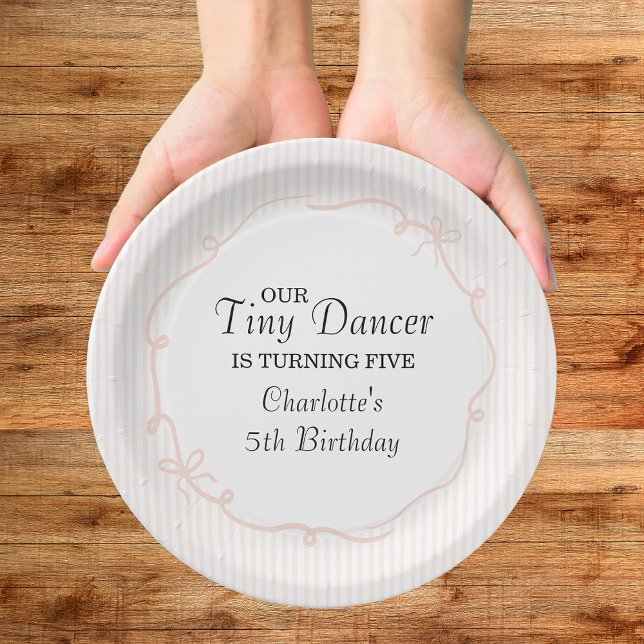 Tiny Dancer Ballerina Rosa Mädchen Geburtstag Pappteller (Von Creator hochgeladen)