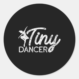 Tiny Dancer Niedlich Dance Boys Girls Salsa Ballet Runder Aufkleber