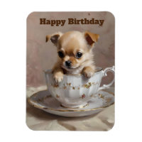 Tiny Delight: Chihuahua-Welpe in einem Teacup,
