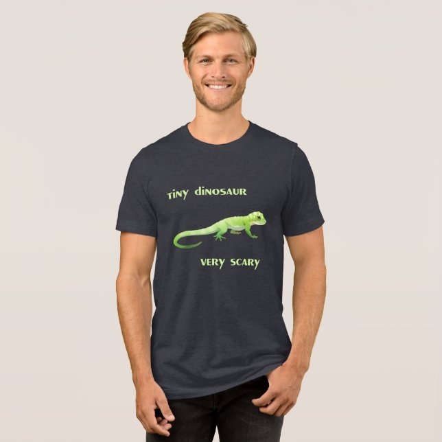 Tiny Dinosaurier, sehr Beängstigend Tri-Blend Shirt (Vorderseite voll)