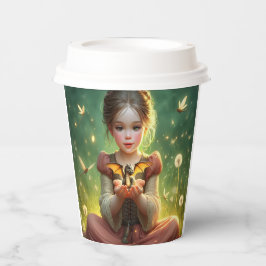 Tiny Dragon Keeper mit Schmetterlingen Pappbecher