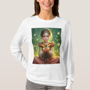 Tiny Dragon Keeper mit Schmetterlingen T-Shirt