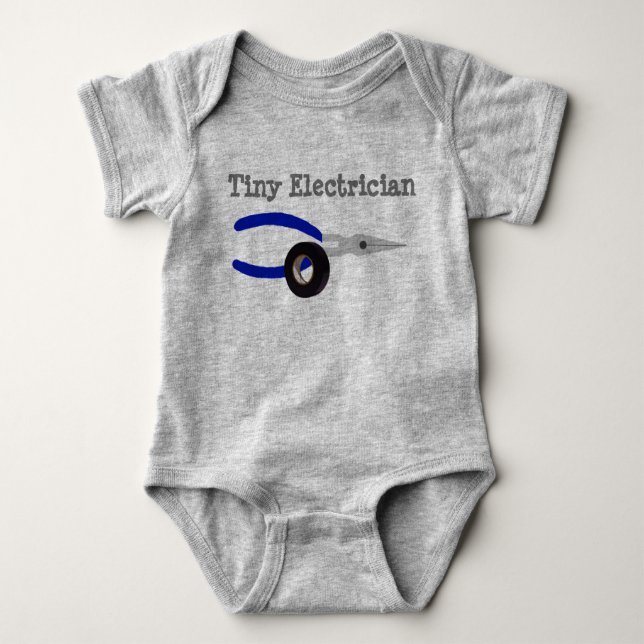 Tiny Electrician Bodysuit Baby Strampler (Vorderseite)