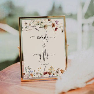 Tiny Floral Cards and Gifts Sign Digital or Print Poster