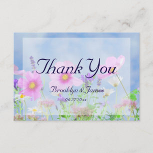 Tiny Floral Wedding danke Ihnen Card Wild Blume