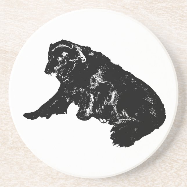 Tiny Gallery: Seitliche Erholung Retriever Getränkeuntersetzer (Vorne)