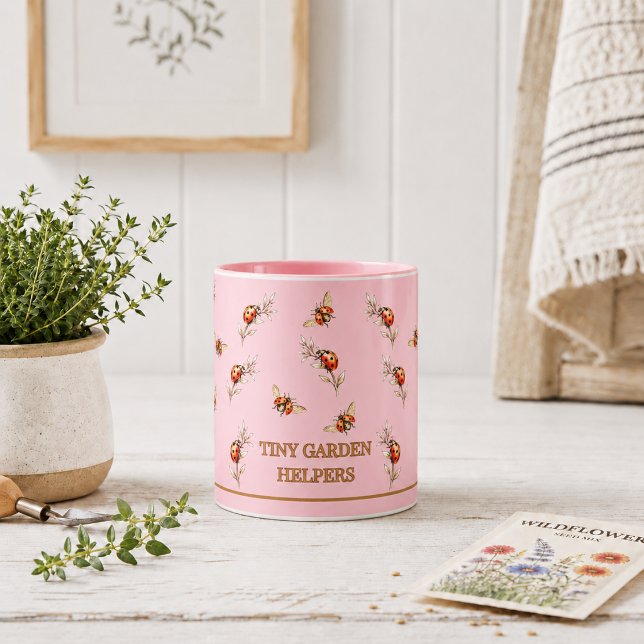 Tiny Garden Helpers Rosa Marienkäfer-Tasse Tasse (Von Creator hochgeladen)