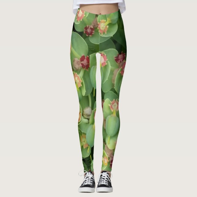 Tiny Green Flora Leggings (Vorderseite)