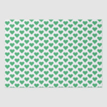 Tiny Green Hearts Musterteppichpapier