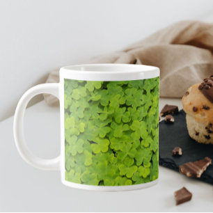 Tiny Green Kleeblatts Floral Jumbo-Tasse
