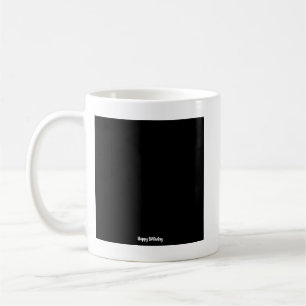 Tiny Happy Birthday Black Square Kaffeetasse