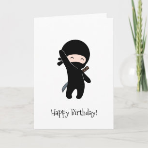 Tiny Happy Ninja Birthday Karte