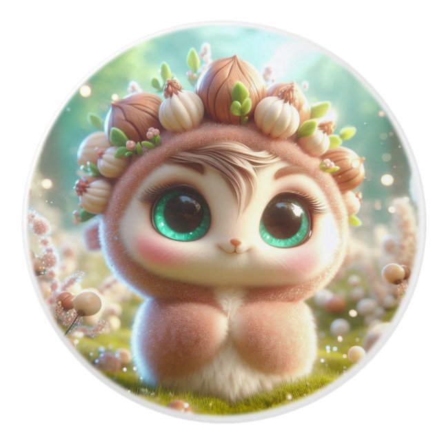 Tiny Hazelnut Keramikknauf (Vorderseite)